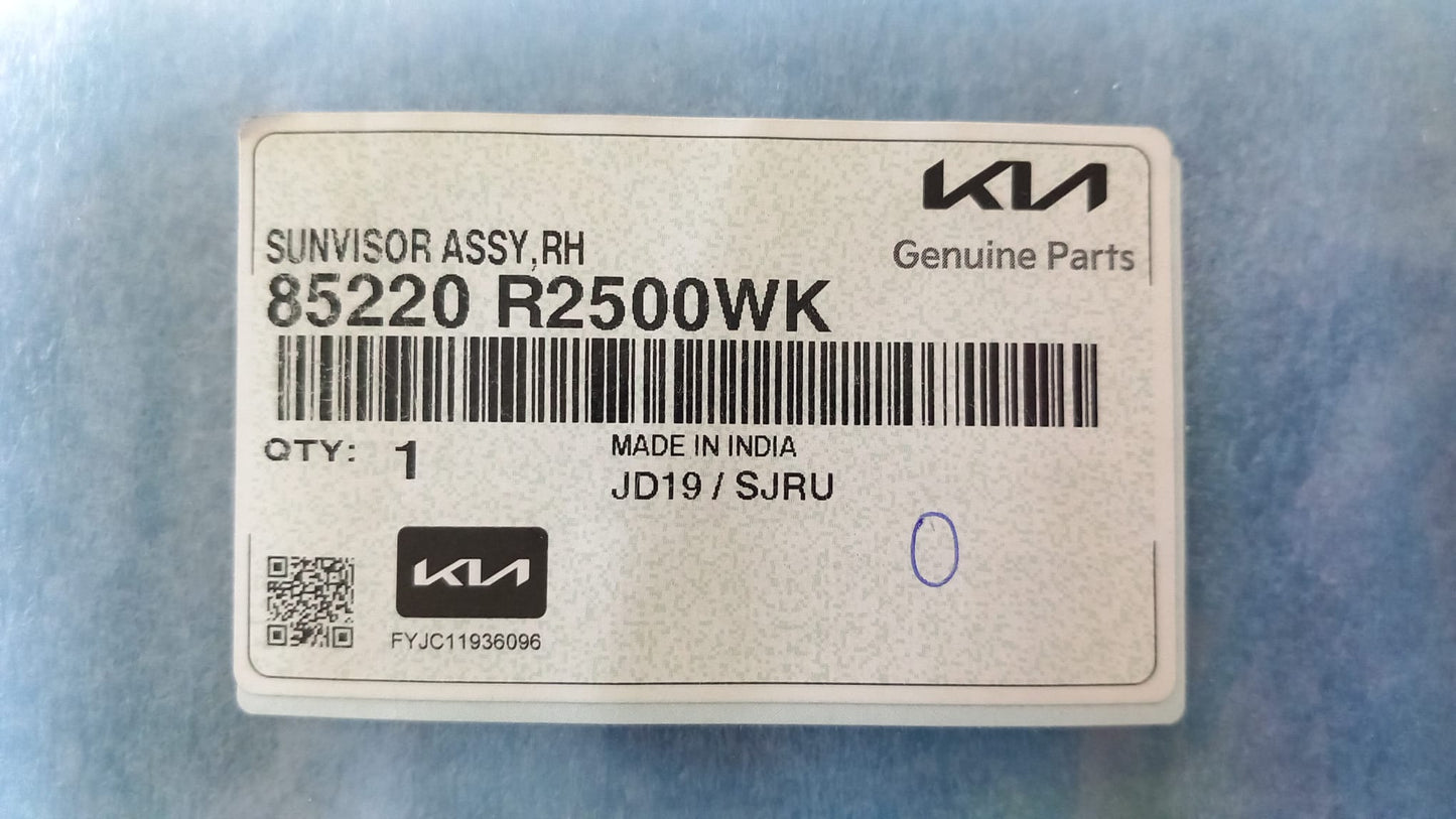 85220R2500WK KIA Sportage RH sun visor