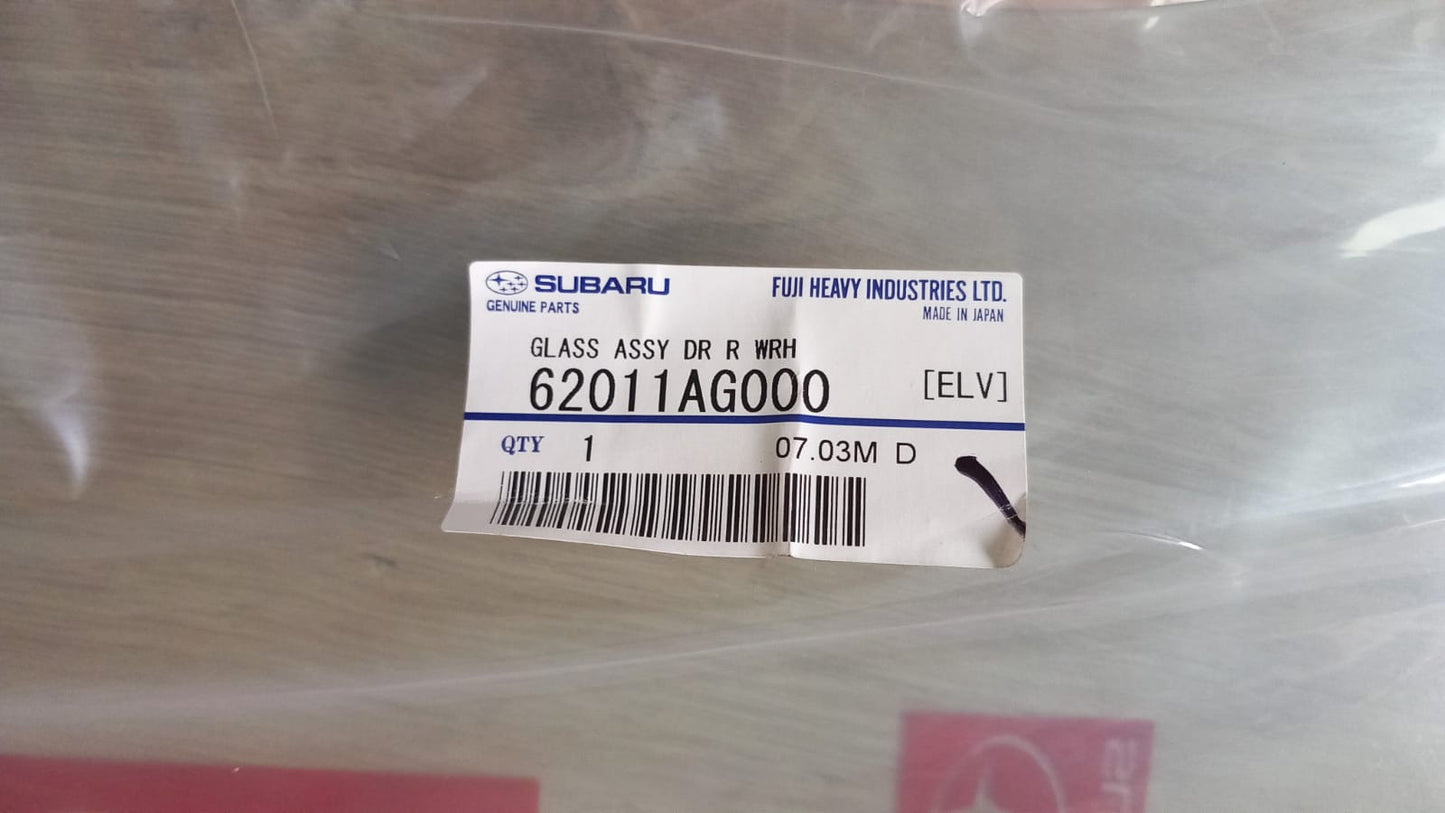 62011AG000 Subaru Legacy 03-09 rear right door window