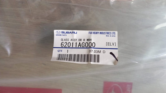 62011AG000 Subaru Legacy 03-09 rear right door window