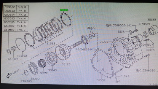 31593AA151 Subaru pressure plate